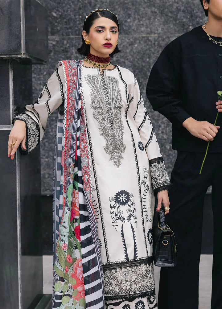 Broadway by Mahnur Embroidered Lawn Suits Unstitched 3 Piece MN25B D-05 Freesia - Summer Collection