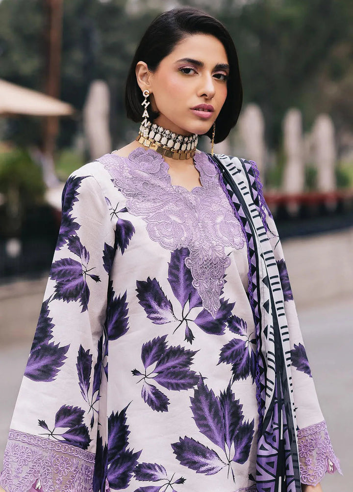 Broadway by Mahnur Embroidered Lawn Suits Unstitched 3 Piece MN25B D-06 Lilac - Summer Collection