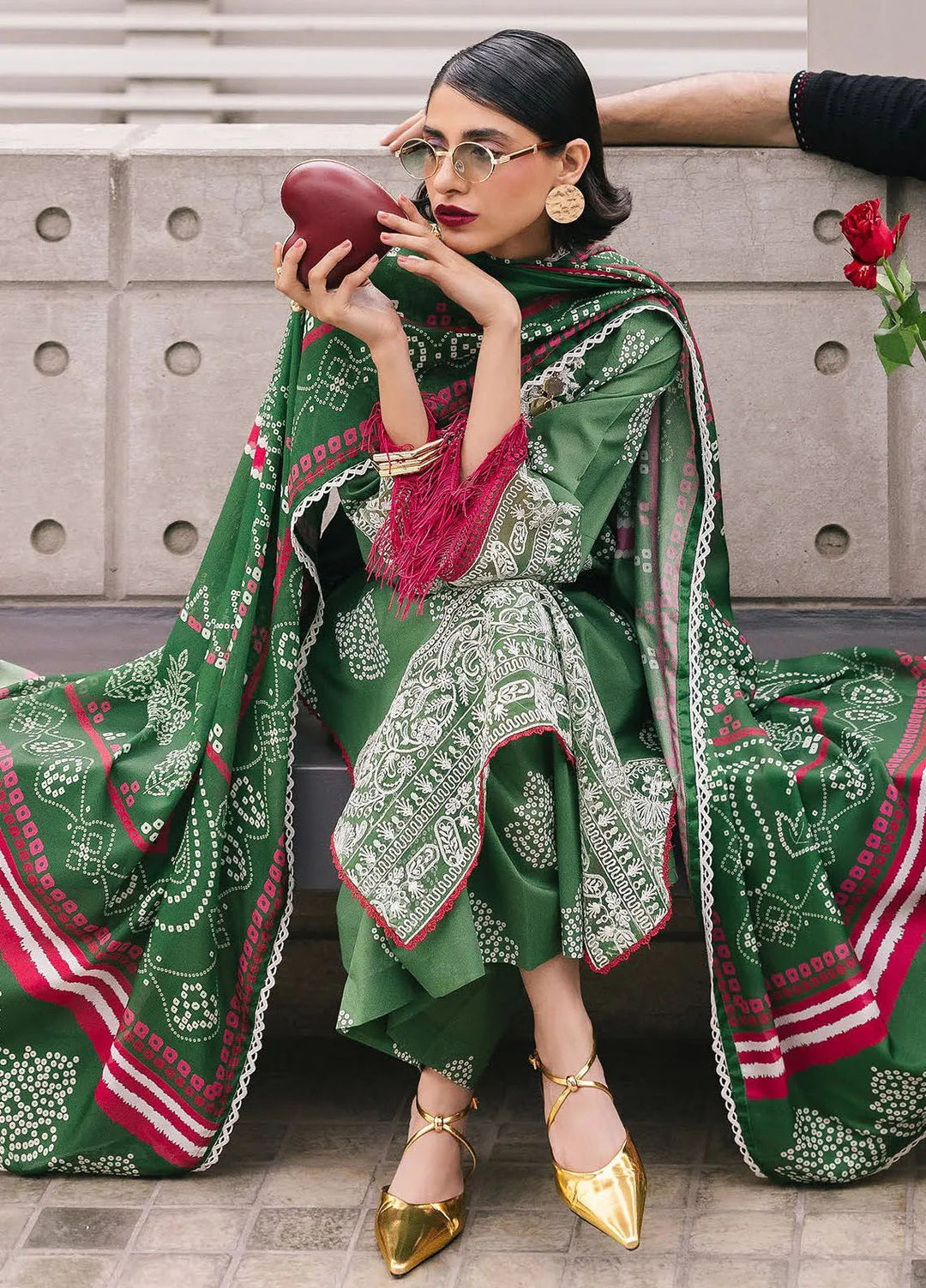 Broadway by Mahnur Embroidered Lawn Suits Unstitched 3 Piece MN25B D-08 Sagebloom - Summer Collection