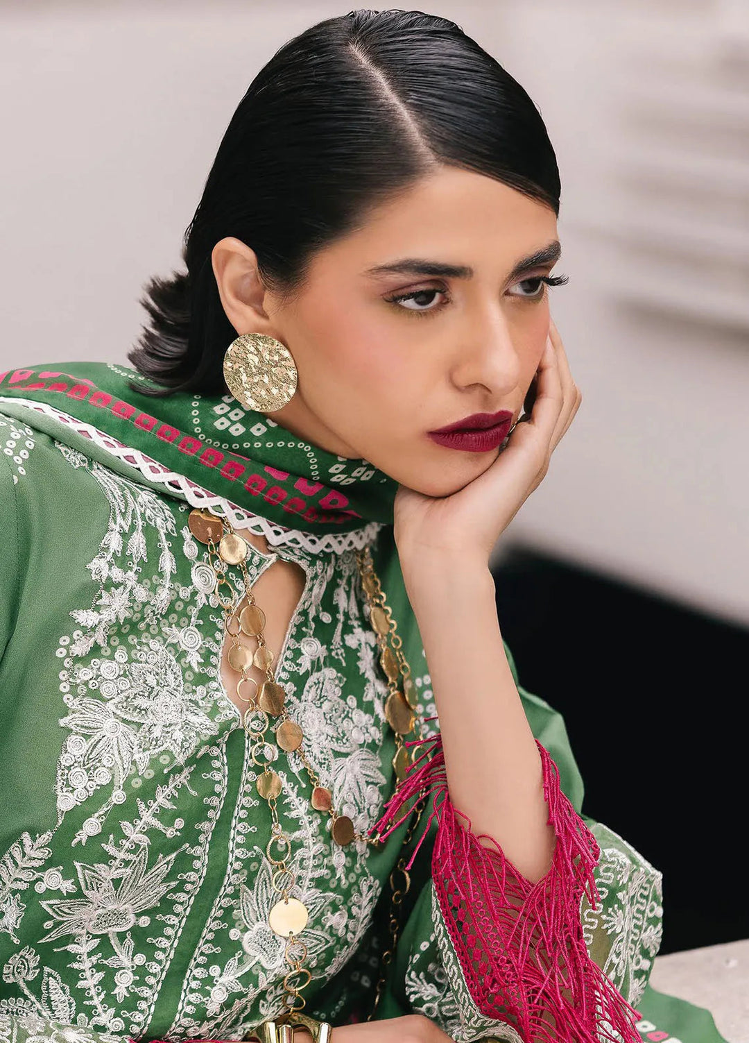 Broadway by Mahnur Embroidered Lawn Suits Unstitched 3 Piece MN25B D-08 Sagebloom - Summer Collection