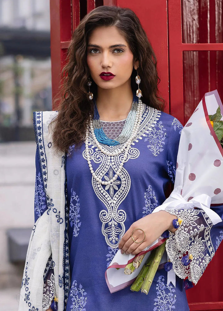 Broadway by Mahnur Embroidered Lawn Suits Unstitched 3 Piece MN25B D-10 Tulip - Summer Collection