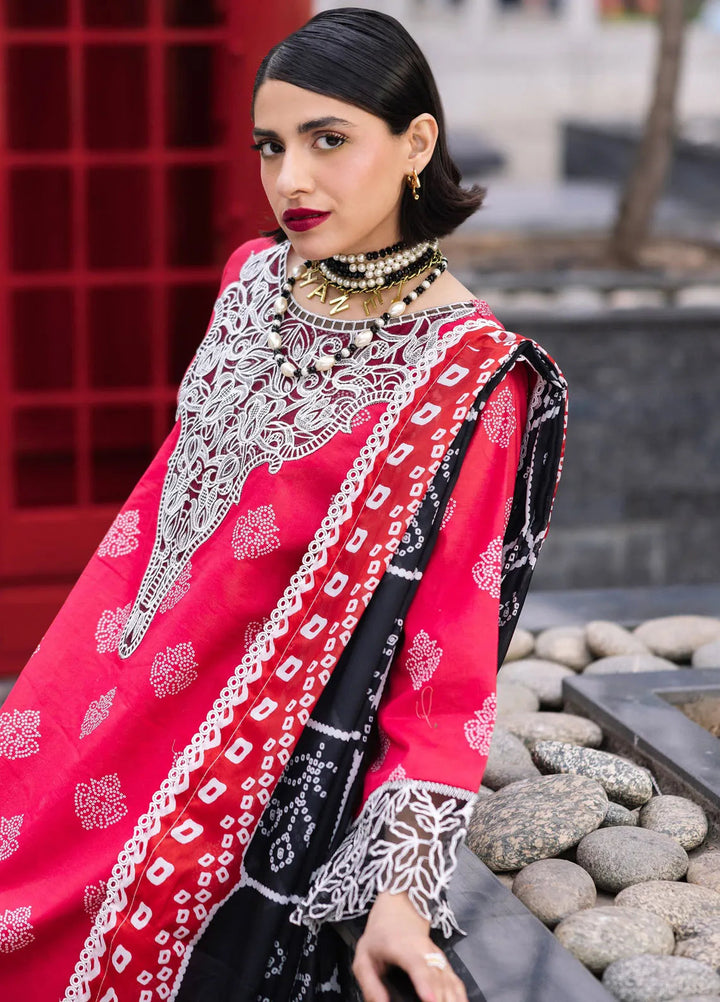 Broadway by Mahnur Embroidered Lawn Suits Unstitched 3 Piece MN25B D-11 Azalea - Summer Collection