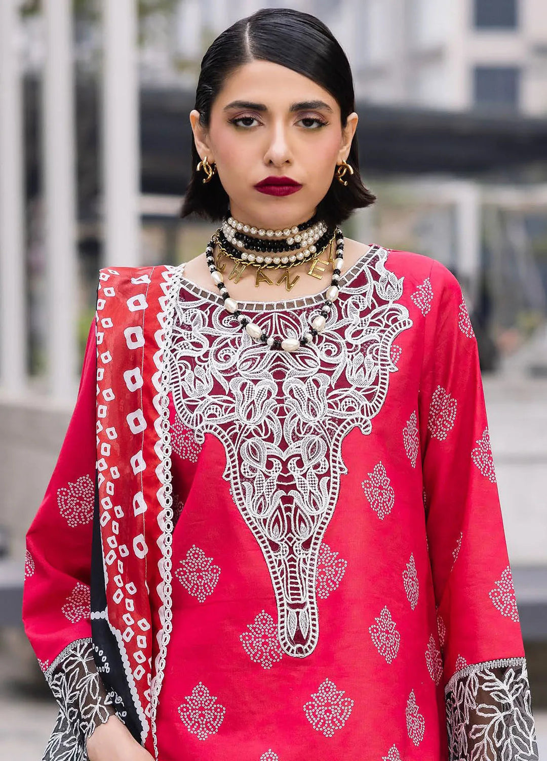 Broadway by Mahnur Embroidered Lawn Suits Unstitched 3 Piece MN25B D-11 Azalea - Summer Collection