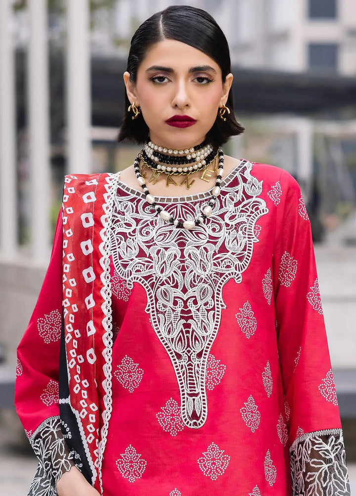Broadway by Mahnur Embroidered Lawn Suits Unstitched 3 Piece MN25B D-11 Azalea - Summer Collection