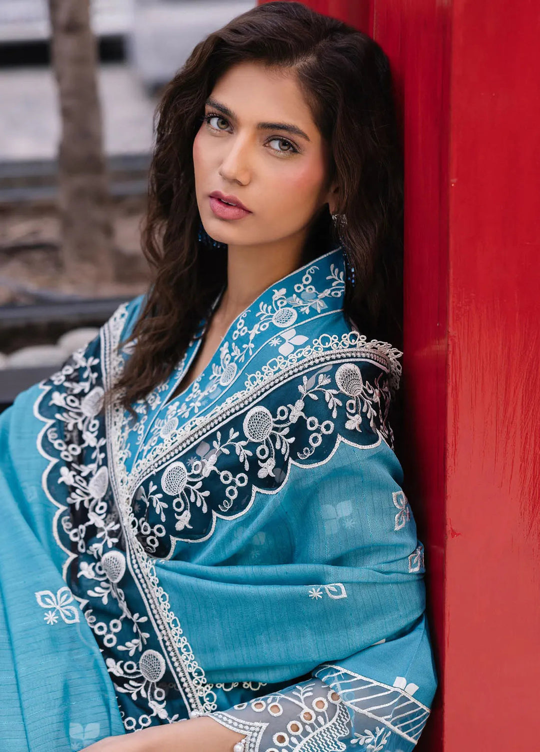 Broadway by Mahnur Embroidered Lawn Suits Unstitched 3 Piece MN25B D-12 Scarlet - Summer Collection