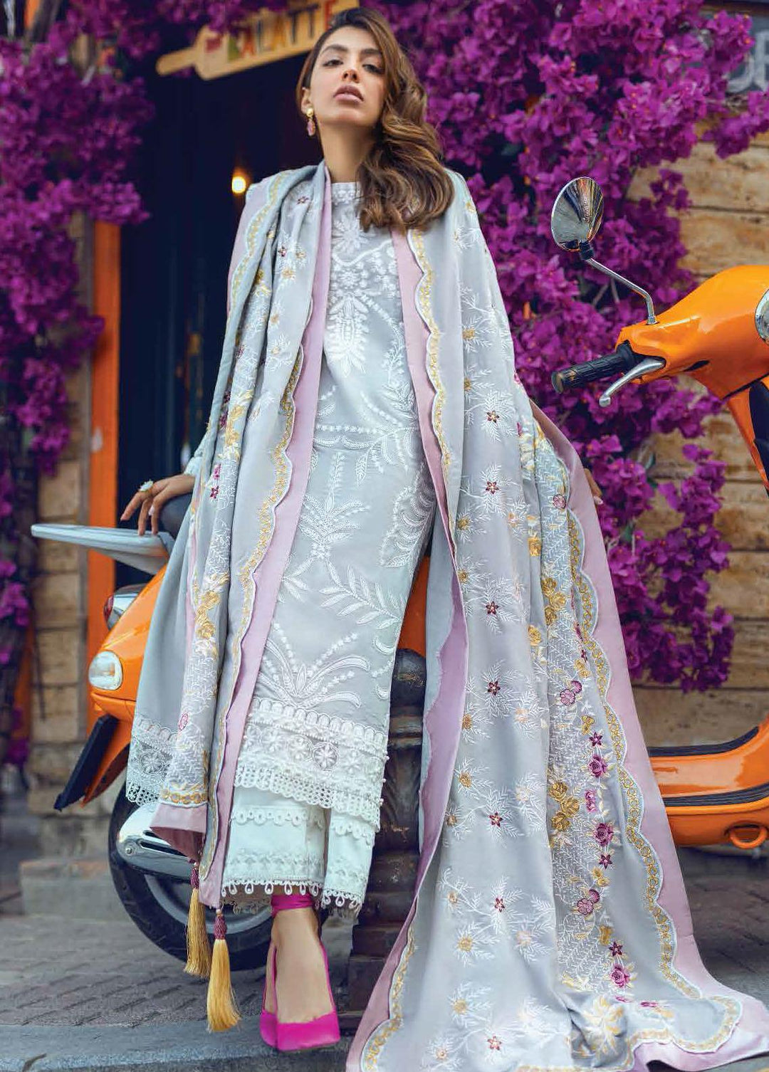 Broadway Returns by Mushq Embroidered Linen Suits Unstitched 3 Piece MQ22BR MW22-03 Celina - Winter Collection
