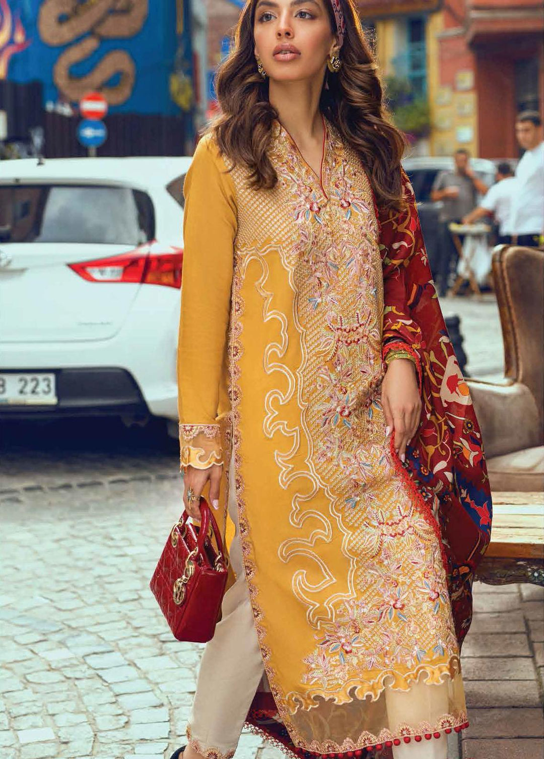 Broadway Returns by Mushq Embroidered Linen Suits Unstitched 3 Piece MQ22BR MW22-11 Ela - Winter Collection