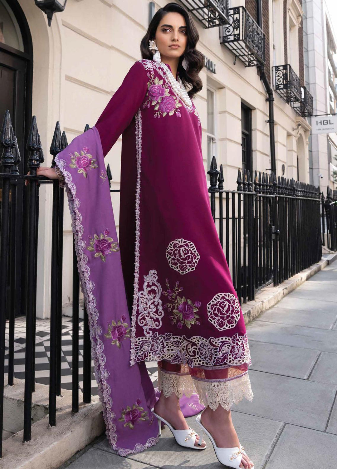 Broadway Showtime By Mushq Embroidered Linen Suits Unstitched 3 Piece MQ23BS MNW-02 Kensington Luxe - Winter Collection