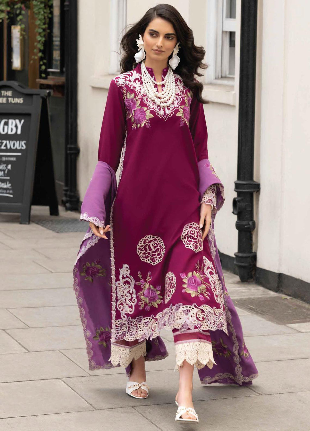 Broadway Showtime By Mushq Embroidered Linen Suits Unstitched 3 Piece MQ23BS MNW-02 Kensington Luxe - Winter Collection