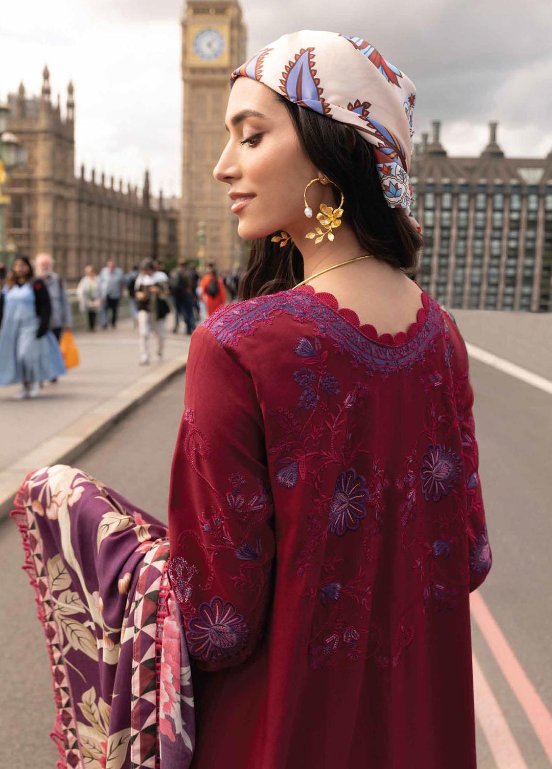 Broadway Showtime By Mushq Embroidered Linen Suits Unstitched 3 Piece MQ23BS MNW-07 Paddington Poise - Winter Collection