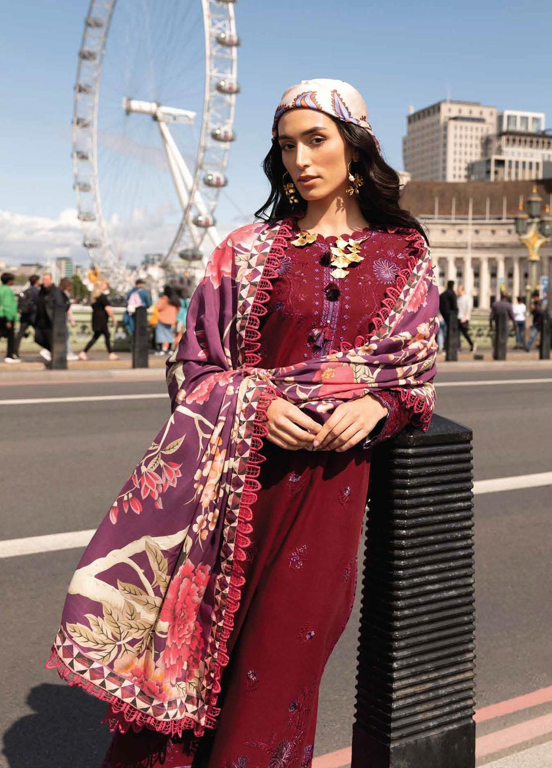 Broadway Showtime By Mushq Embroidered Linen Suits Unstitched 3 Piece MQ23BS MNW-07 Paddington Poise - Winter Collection