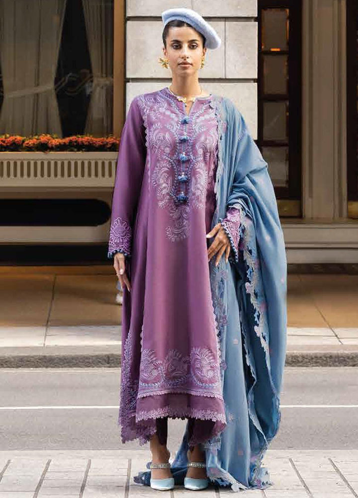 Broadway Showtime By Mushq Embroidered Linen Suits Unstitched 3 Piece MQ23BS MNW-10 Thames Twilight - Winter Collection
