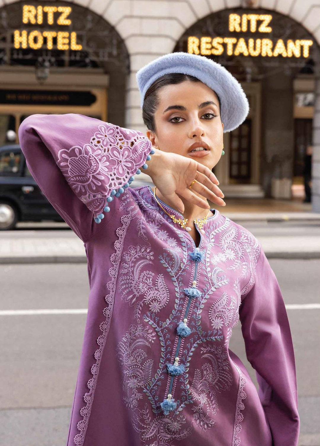 Broadway Showtime By Mushq Embroidered Linen Suits Unstitched 3 Piece MQ23BS MNW-10 Thames Twilight - Winter Collection