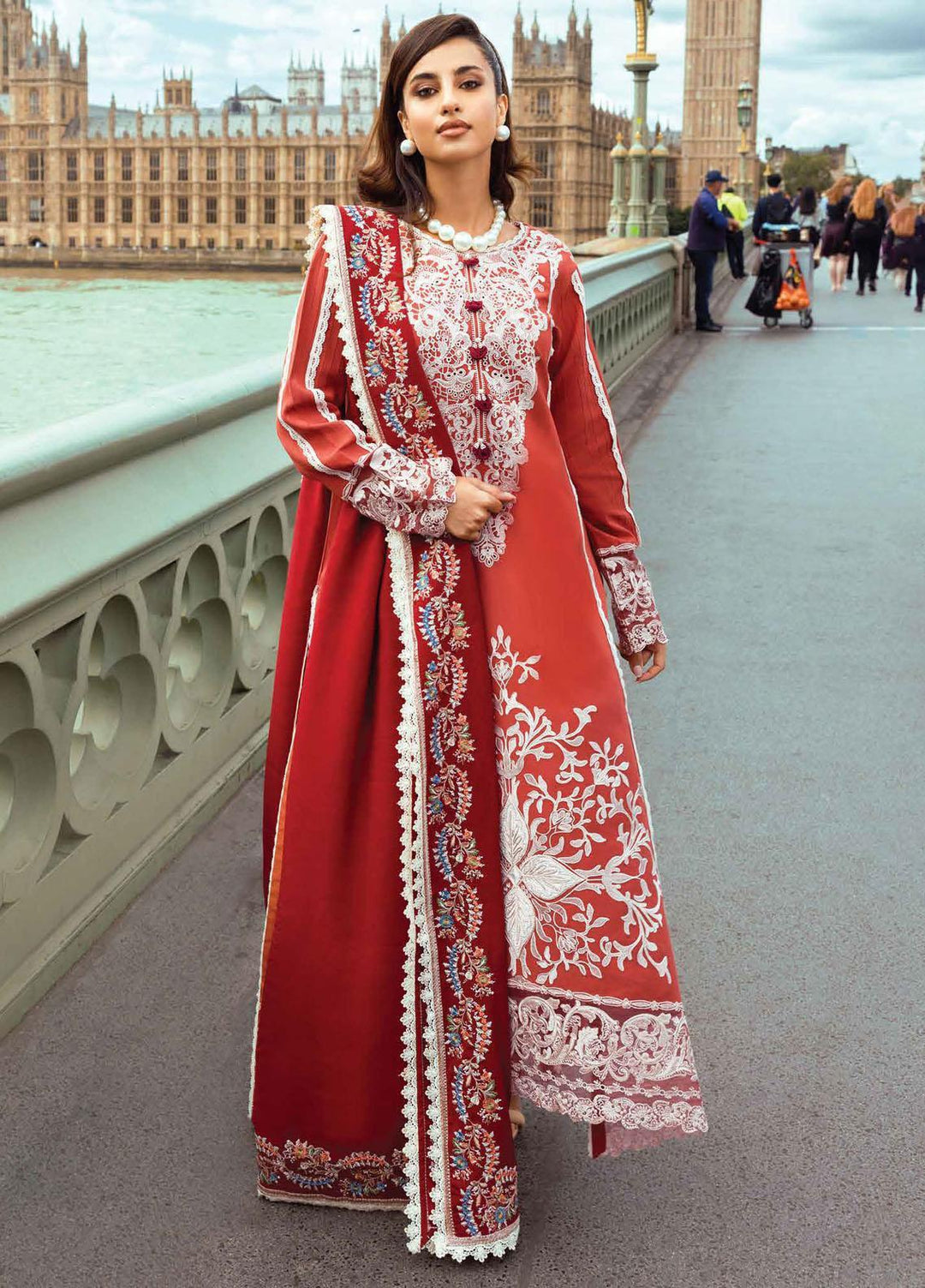 Broadway Showtime By Mushq Embroidered Linen Suits Unstitched 3 Piece MQ23BS MNW-13 Mayfair Muse - Winter Collection