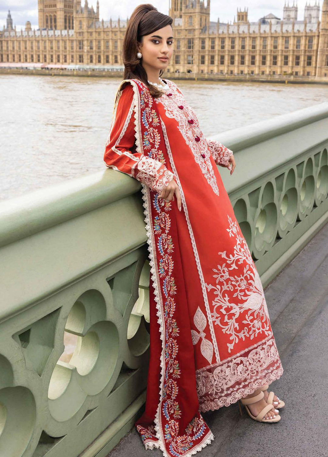 Broadway Showtime By Mushq Embroidered Linen Suits Unstitched 3 Piece MQ23BS MNW-13 Mayfair Muse - Winter Collection