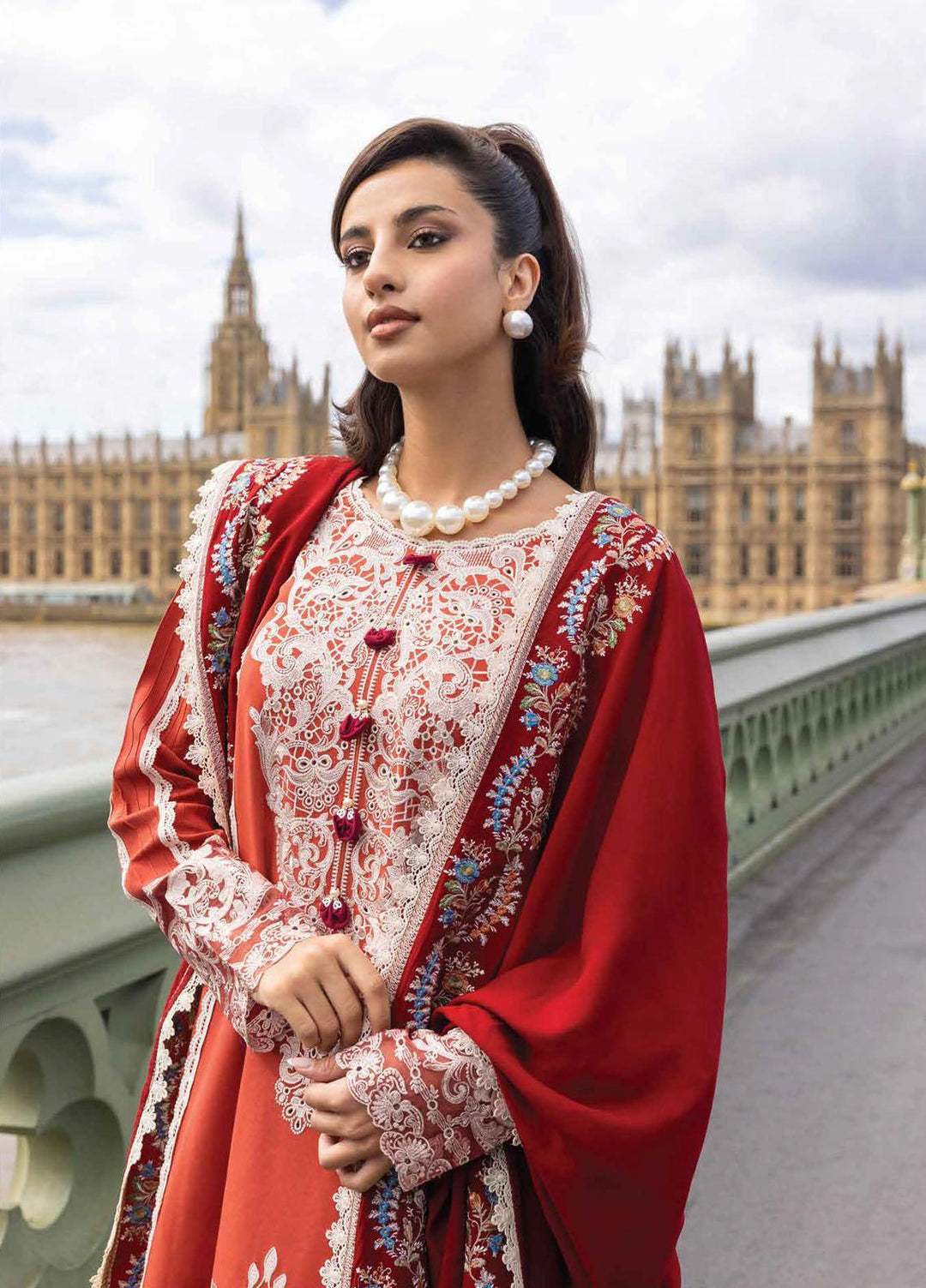 Broadway Showtime By Mushq Embroidered Linen Suits Unstitched 3 Piece MQ23BS MNW-13 Mayfair Muse - Winter Collection