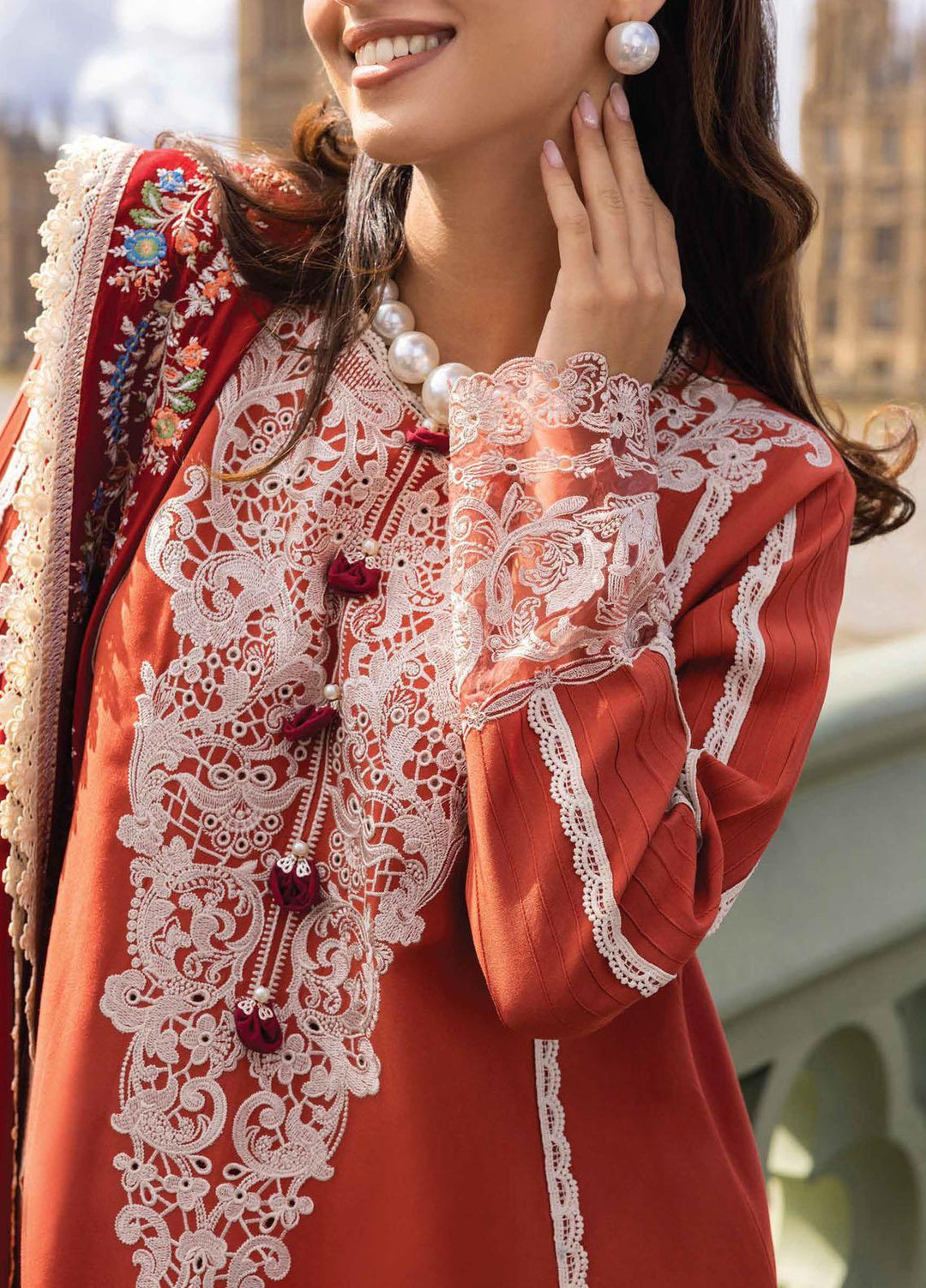 Broadway Showtime By Mushq Embroidered Linen Suits Unstitched 3 Piece MQ23BS MNW-13 Mayfair Muse - Winter Collection