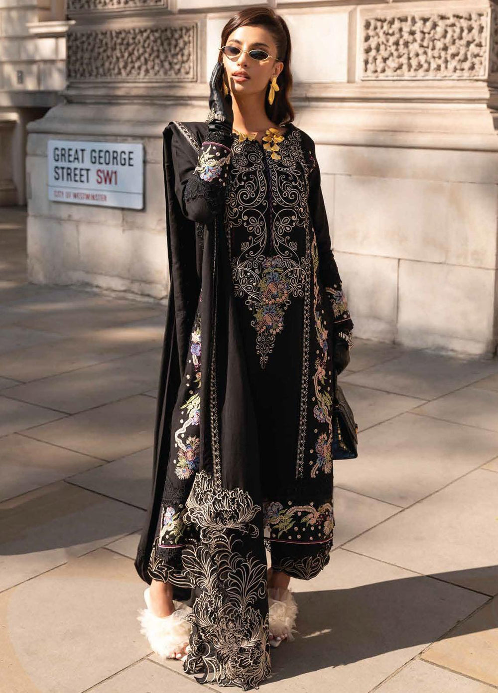 Broadway Showtime By Mushq Embroidered Khaddar Suits Unstitched 3 Piece MQ23BS MNW-14 Soho Sparkle - Winter Collection