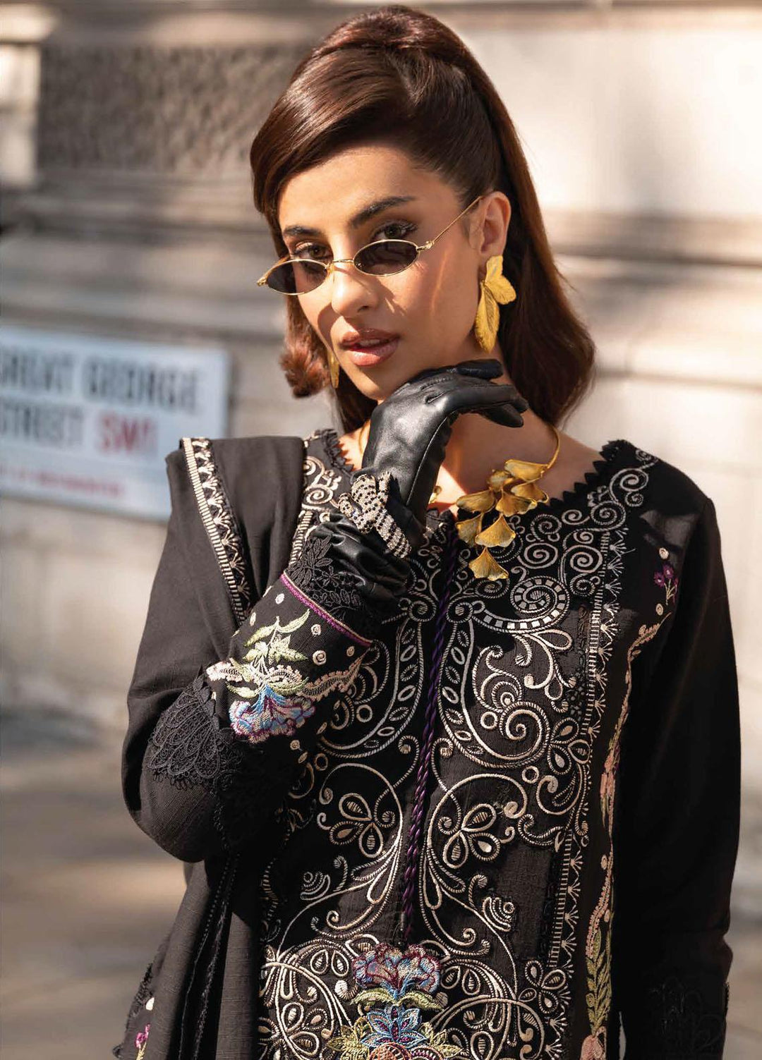 Broadway Showtime By Mushq Embroidered Khaddar Suits Unstitched 3 Piece MQ23BS MNW-14 Soho Sparkle - Winter Collection