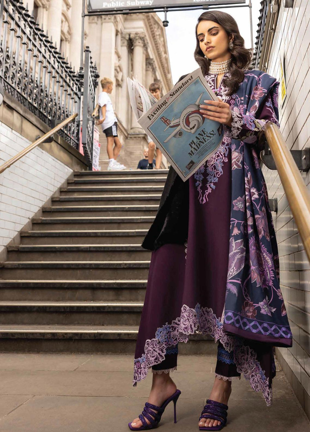 Broadway Showtime By Mushq Embroidered Linen Suits Unstitched 3 Piece MQ23BS MNW-15 Piccadilly - Winter Collection