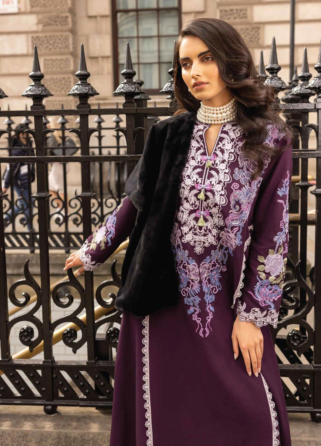 Broadway Showtime By Mushq Embroidered Linen Suits Unstitched 3 Piece MQ23BS MNW-15 Piccadilly - Winter Collection
