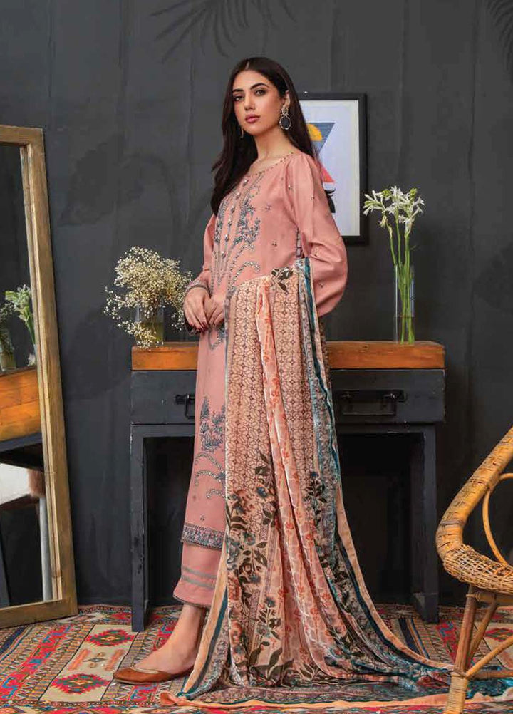 Brocade by Lala Textiles Embroidered Woolen Suits Unstitched 3 Piece LT22B Blair 002 - Winter Collection