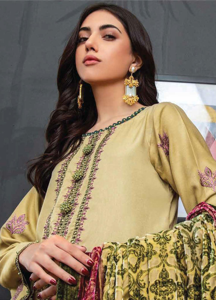Brocade by Lala Textiles Embroidered Woolen Suits Unstitched 3 Piece LT22B Eden 008 - Winter Collection