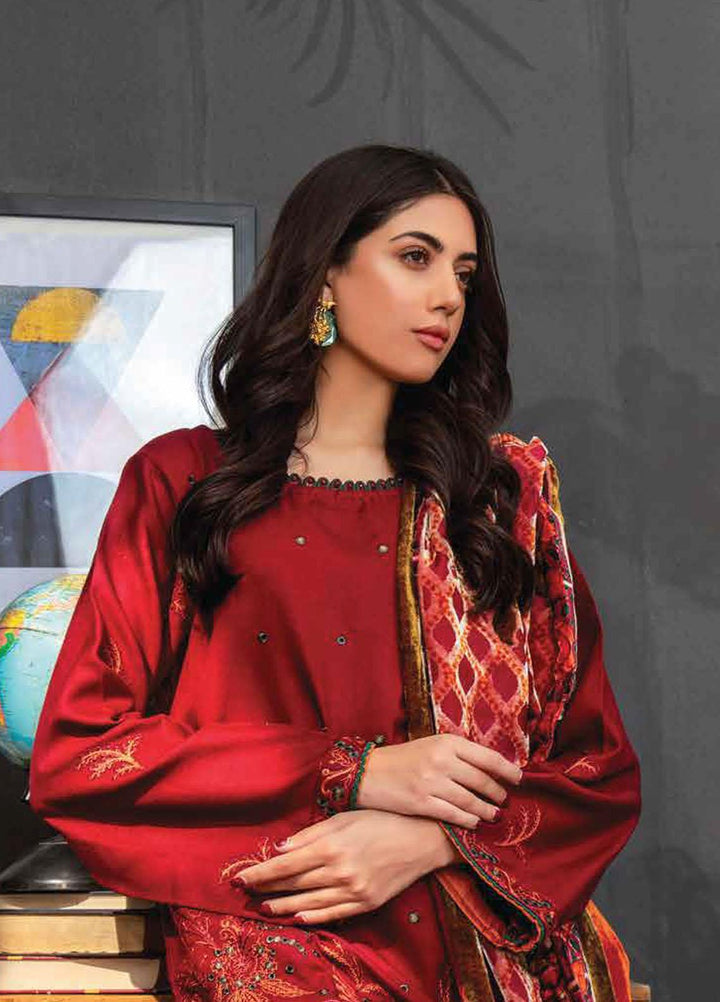 Brocade by Lala Textiles Embroidered Woolen Suits Unstitched 3 Piece LT22B Eve 003 - Winter Collection