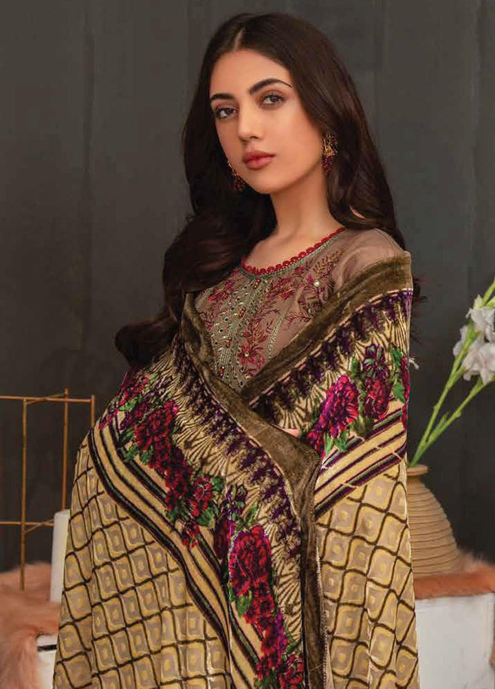 Brocade by Lala Textiles Embroidered Woolen Suits Unstitched 3 Piece LT22B Helena 009 - Winter Collection
