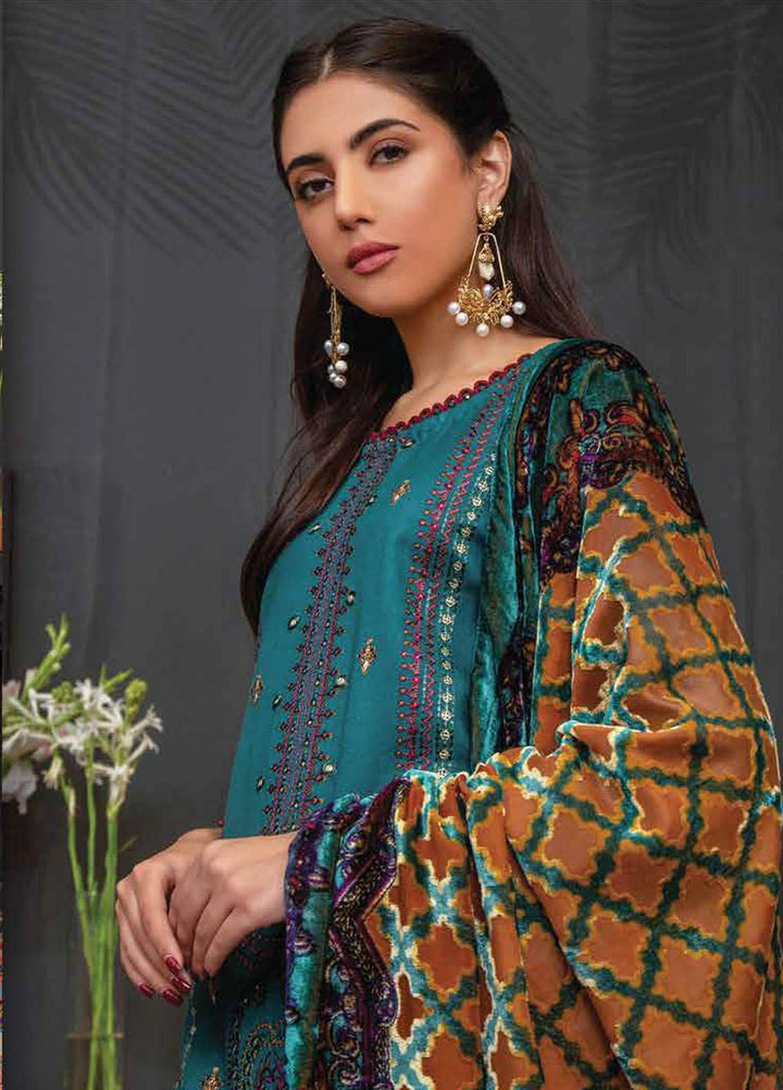 Brocade by Lala Textiles Embroidered Woolen Suits Unstitched 3 Piece LT22B Kate 001 - Winter Collection