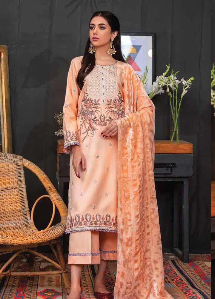 Brocade by Lala Textiles Embroidered Woolen Suits Unstitched 3 Piece LT22B Lana 010 - Winter Collection