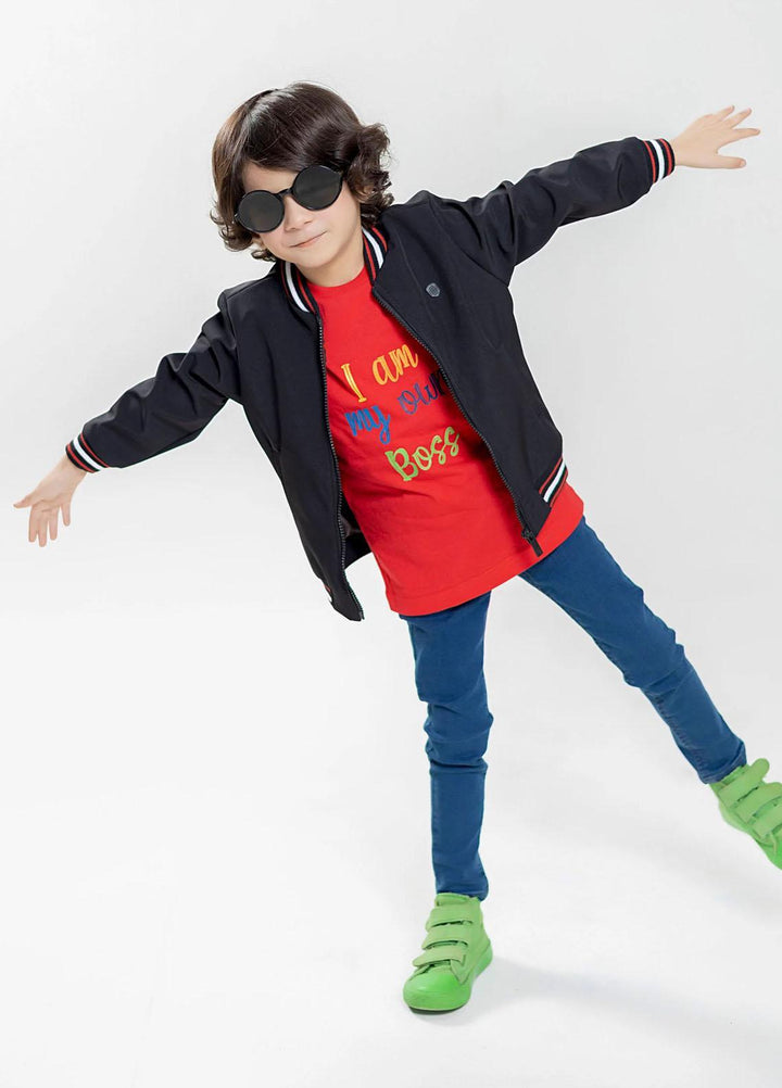 Brumano Polyester  Jackets for Kids -  BRM-JNR-1940 Black
