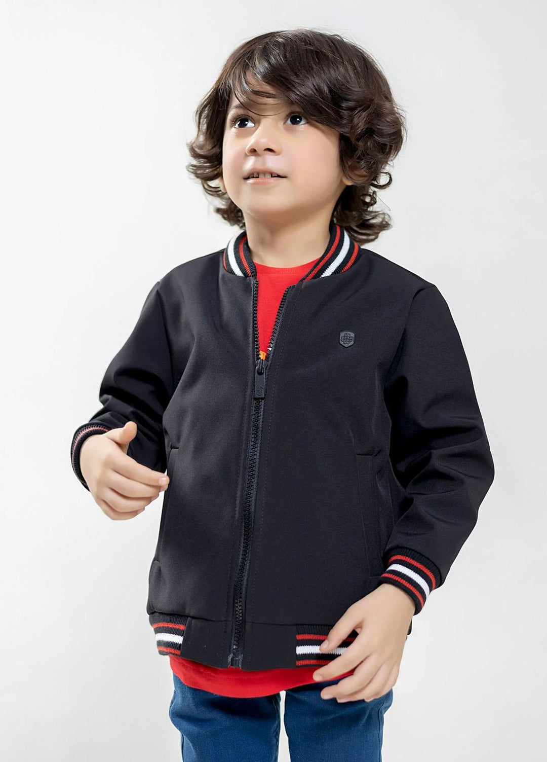Brumano Polyester  Jackets for Kids -  BRM-JNR-1940 Black