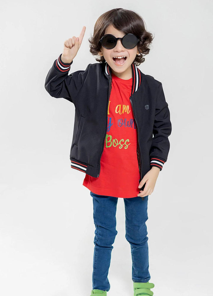 Brumano Polyester  Jackets for Kids -  BRM-JNR-1940 Black