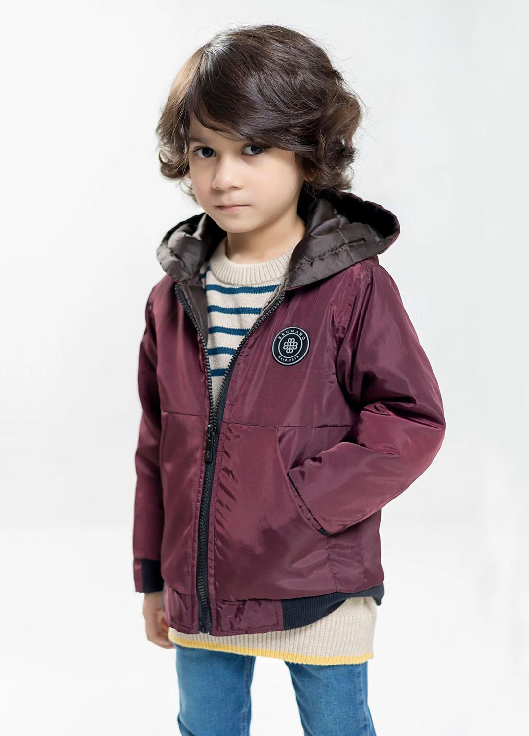 Brumano Polyester  Jackets for Kids -  BRM-JNR-1896 Burgundy