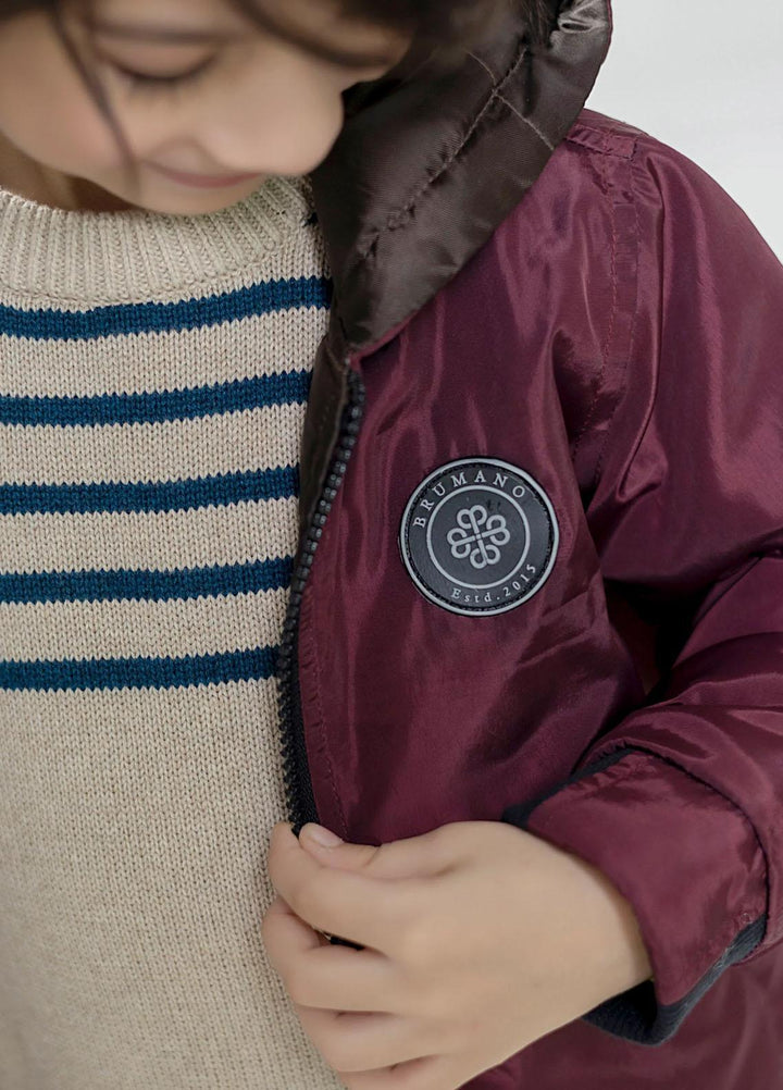 Brumano Polyester  Jackets for Kids -  BRM-JNR-1896 Burgundy