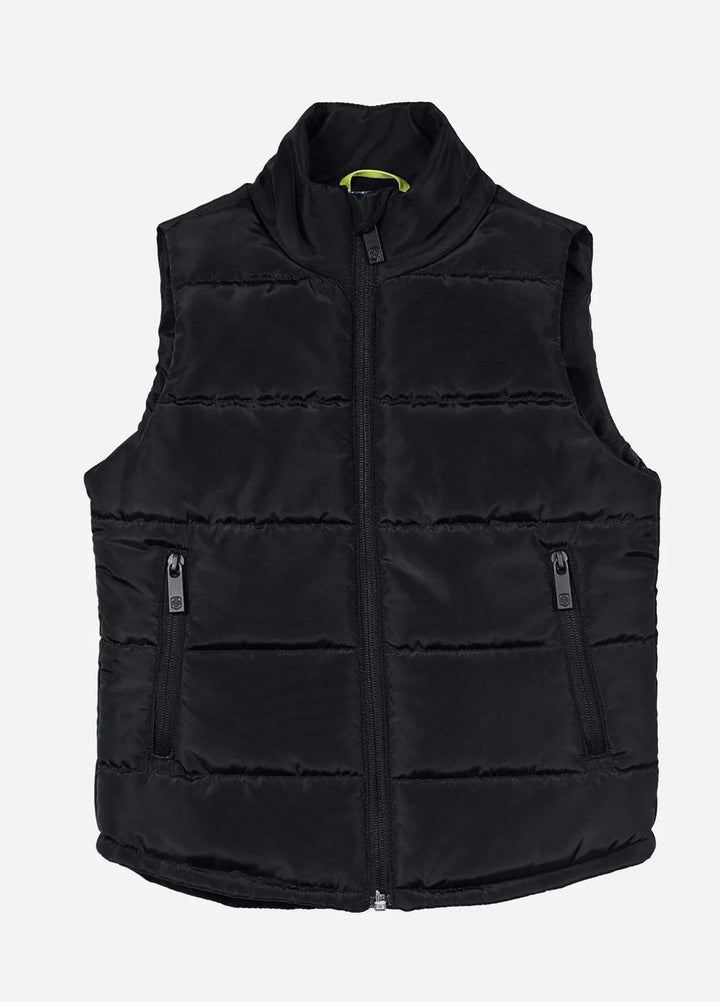 Brumano   Jackets for Kids -  Black Sleeveless Casual Puffer Jacket BRM-JNR-1087