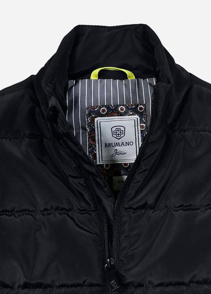 Brumano   Jackets for Kids -  Black Sleeveless Casual Puffer Jacket BRM-JNR-1087