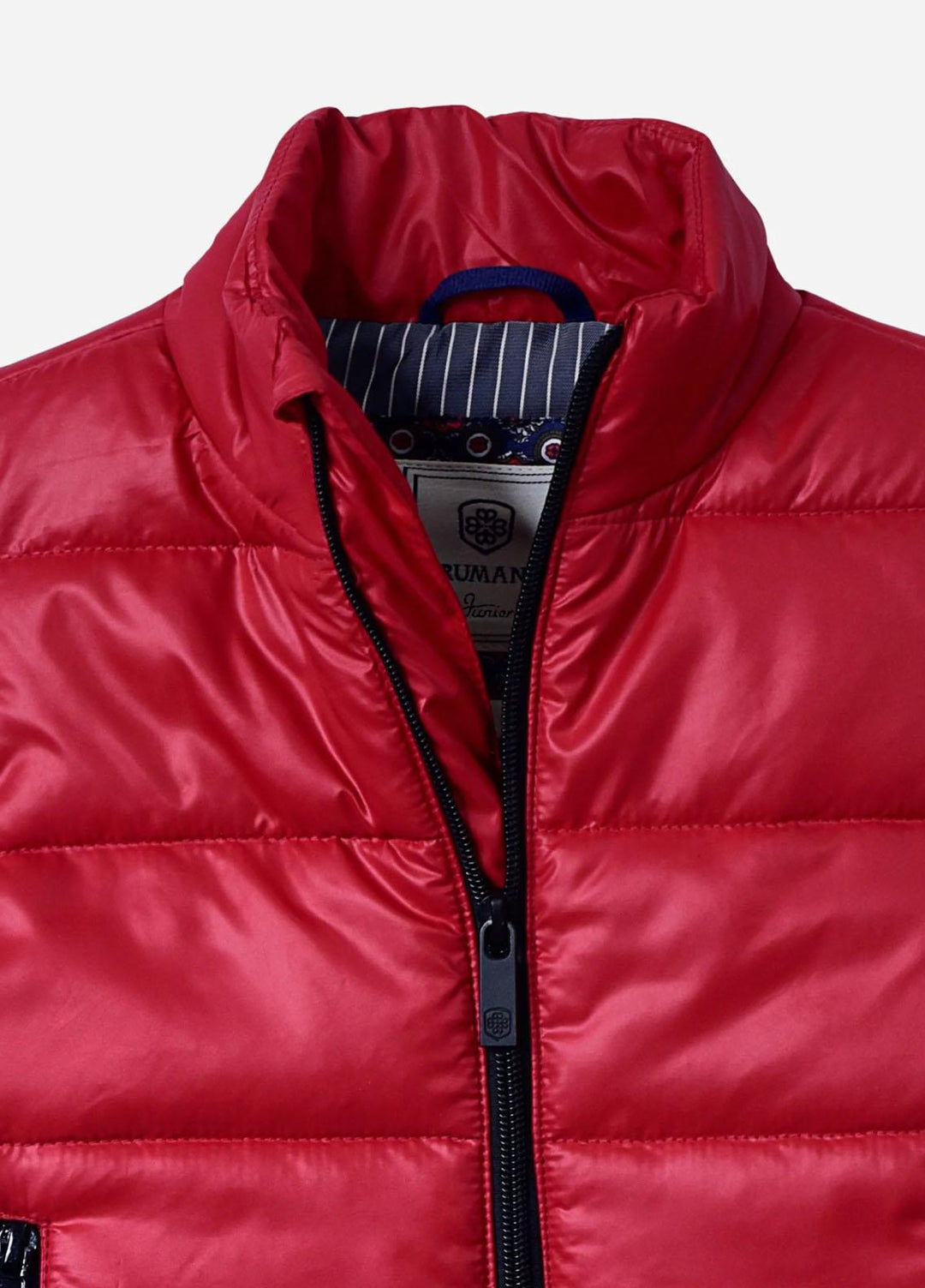 Brumano   Jackets for Kids -  Red Sleeveless Casual Puffer Jacket BRM-JNR-1072