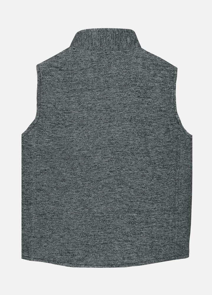 Brumano   Jackets for Kids -  Grey Quilted Casual Sleeveless Vest BRM-JNR-1044