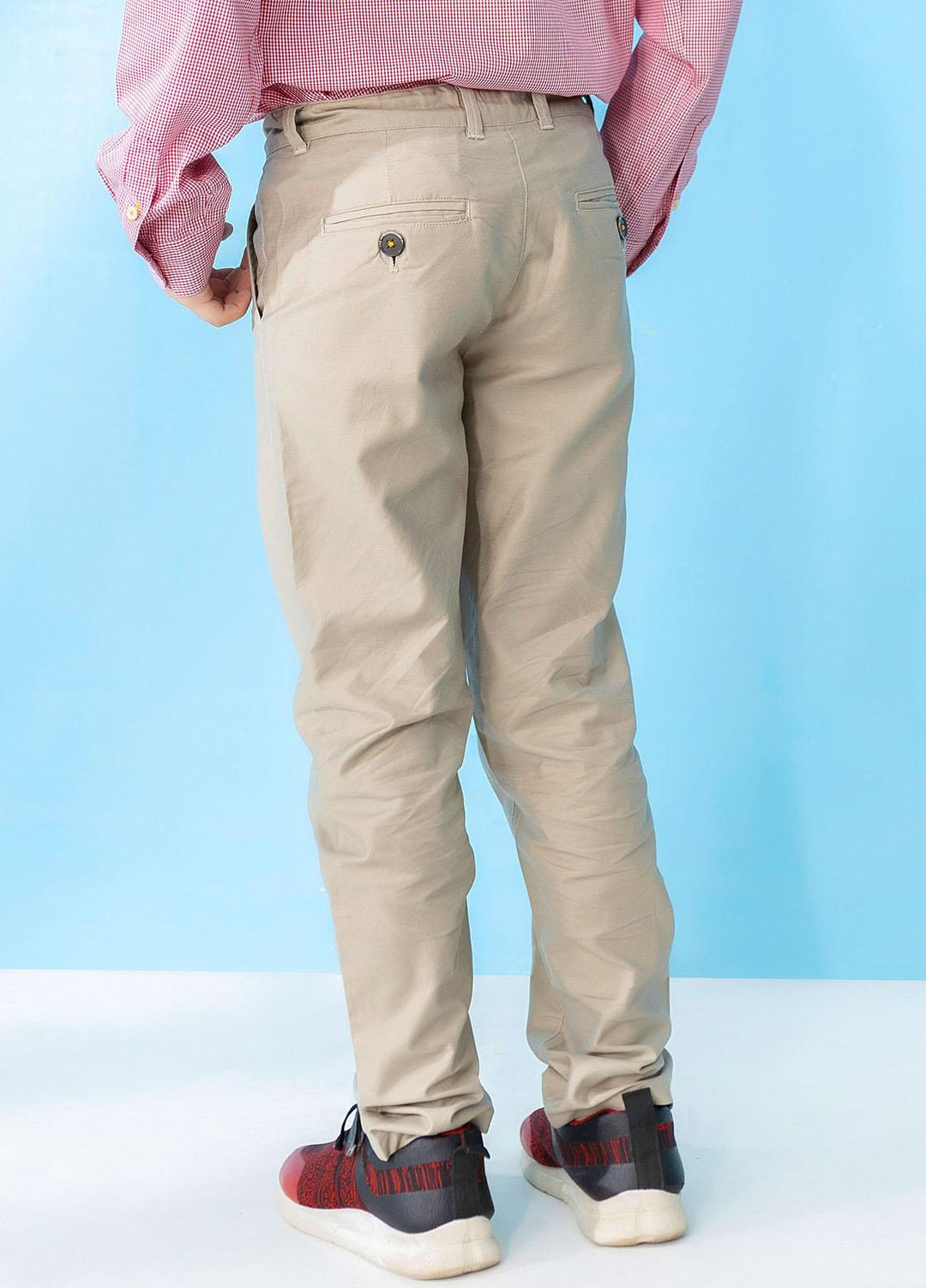 Brumano  Casual Trousers for Boys -  Beige Light Weight Casual Trouser JNR-TR-0064
