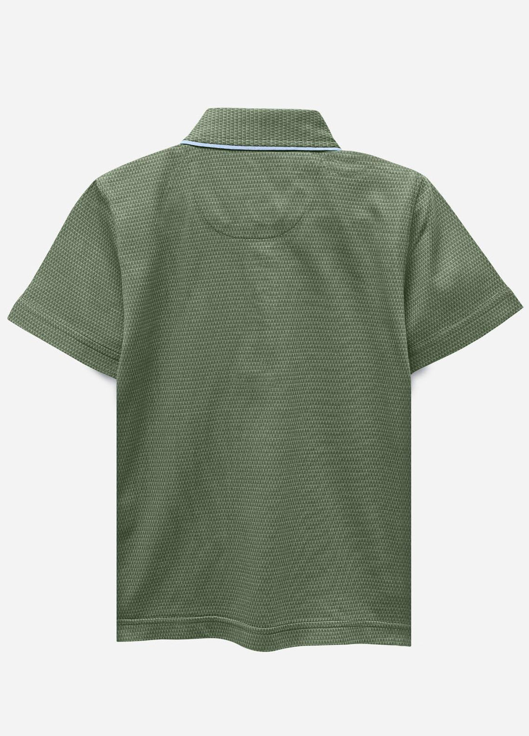 Brumano Cotton  Shirt for Boys -  BM21P 244 Olive Jacquard Casual Polo