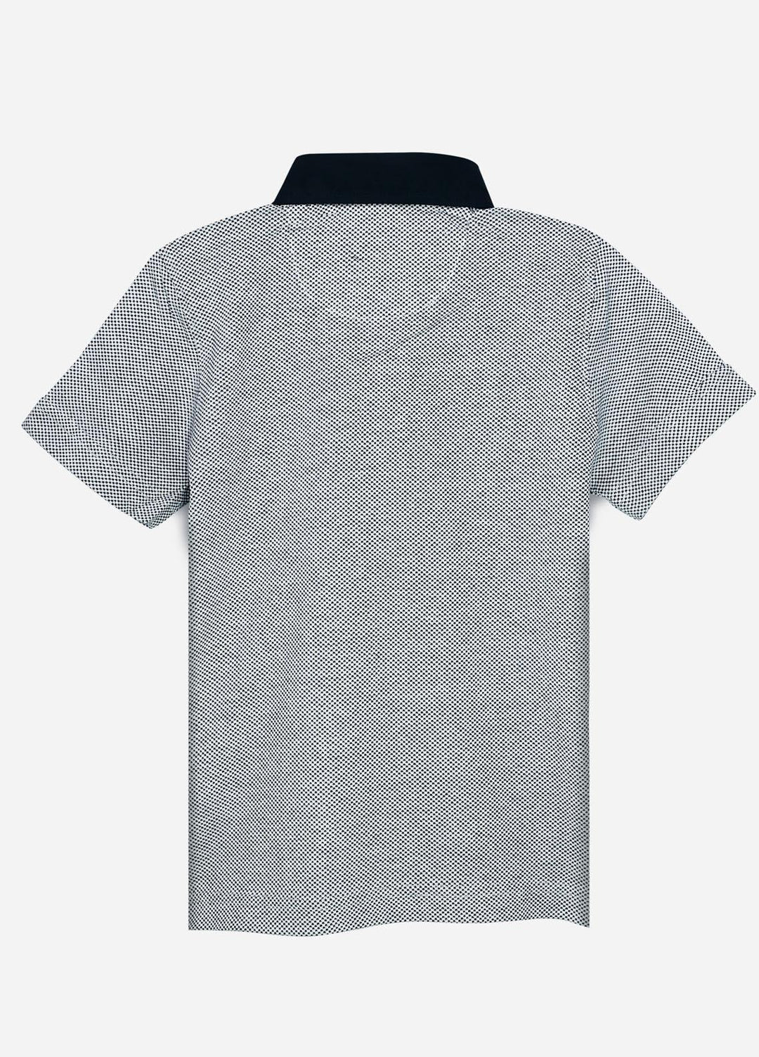 Brumano Cotton  Shirt for Boys -  BM21P 277 Black & White Casual Dobby Polo