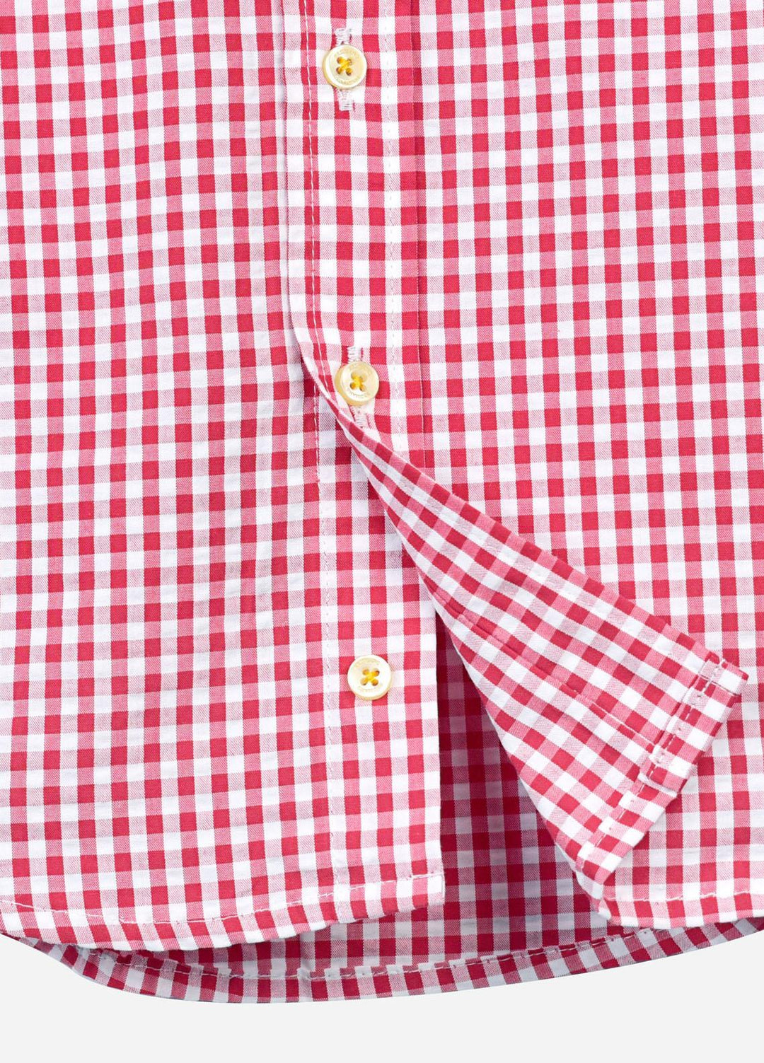 Brumano  Casual Shirts for Boys -  Red Gingham Seersucked Short Sleeve Casual Shirt BRM-JNR-1505