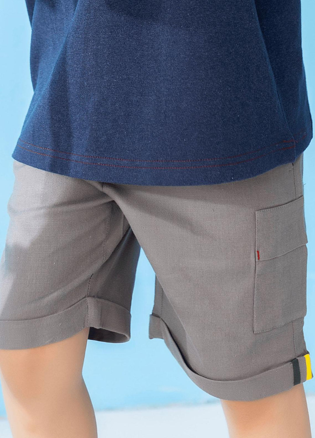 Brumano  Casual Shorts for Boys -  Grey Casual Short BRM-JNR-0067