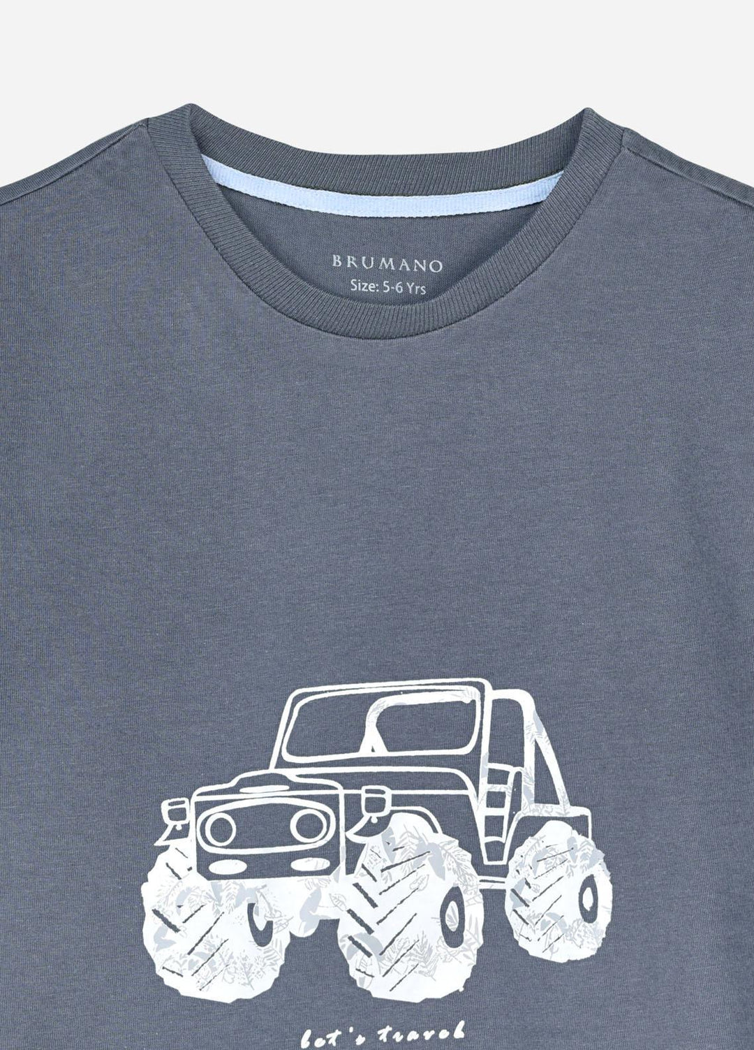Brumano  Casual T-Shirts for Boys -  Grey Graphic Printed Casual T-Shirt BRM-JNR-1612