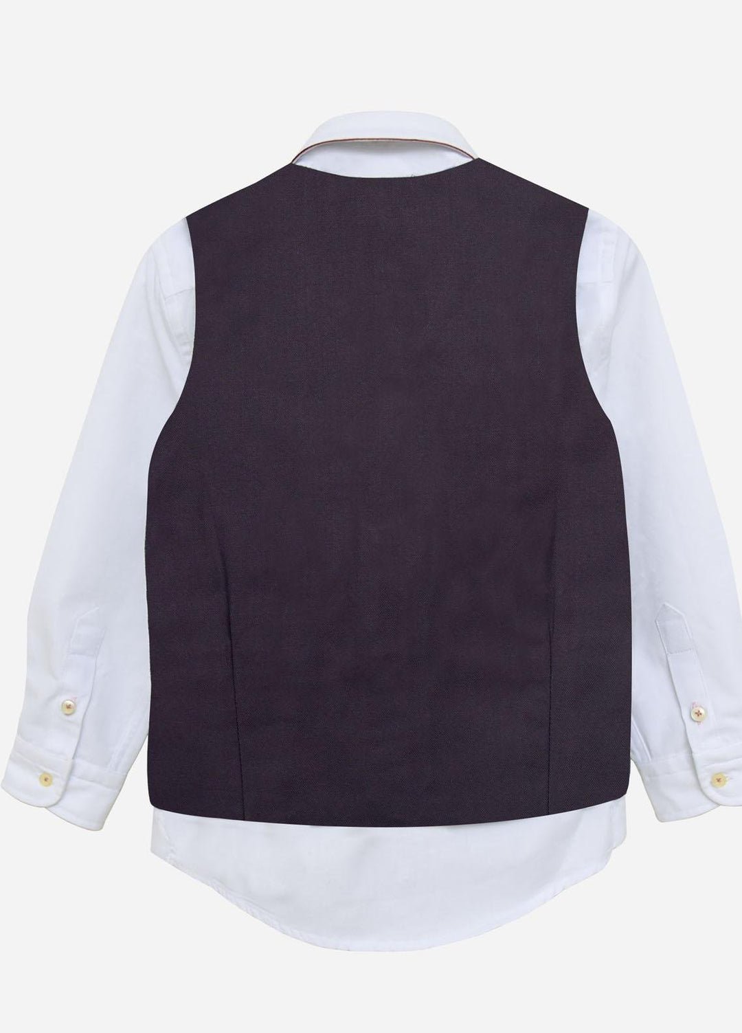 Brumano  Casual Vest for Boys -  Burgundy Twill Suit Vest With Bow BRM-JNR-1374