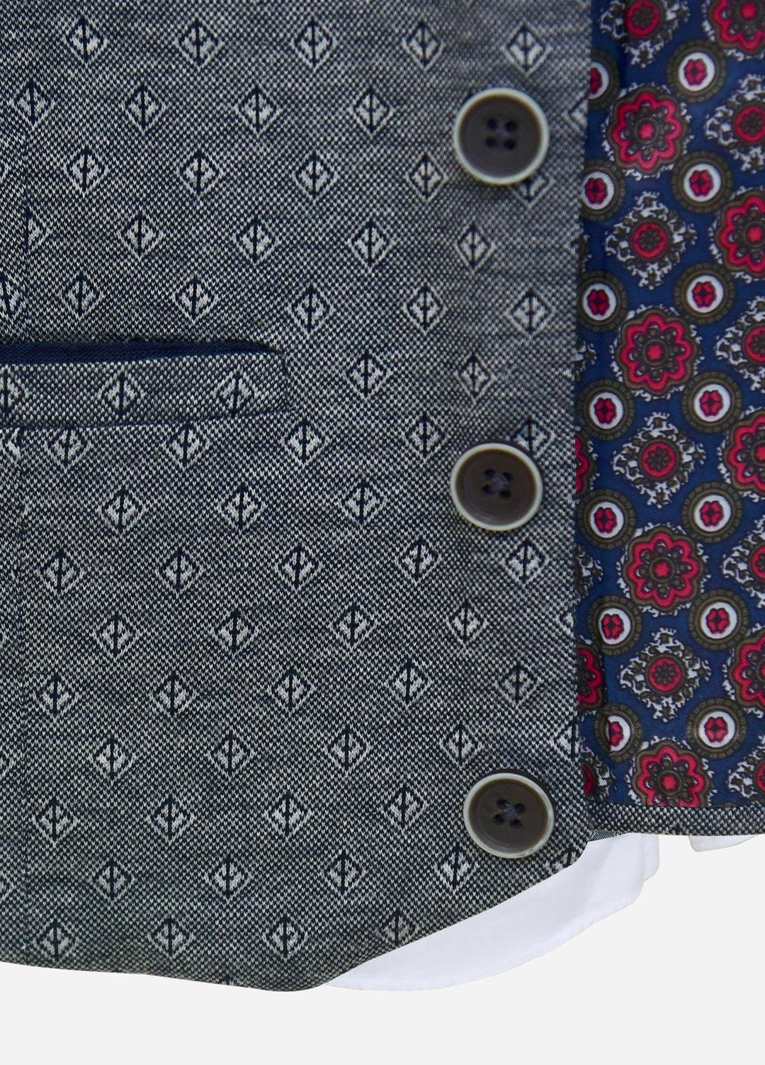 Brumano Cotton Formal Boys Waistcoat -  BM21W 291 Grey Textured Suit Waistcoat