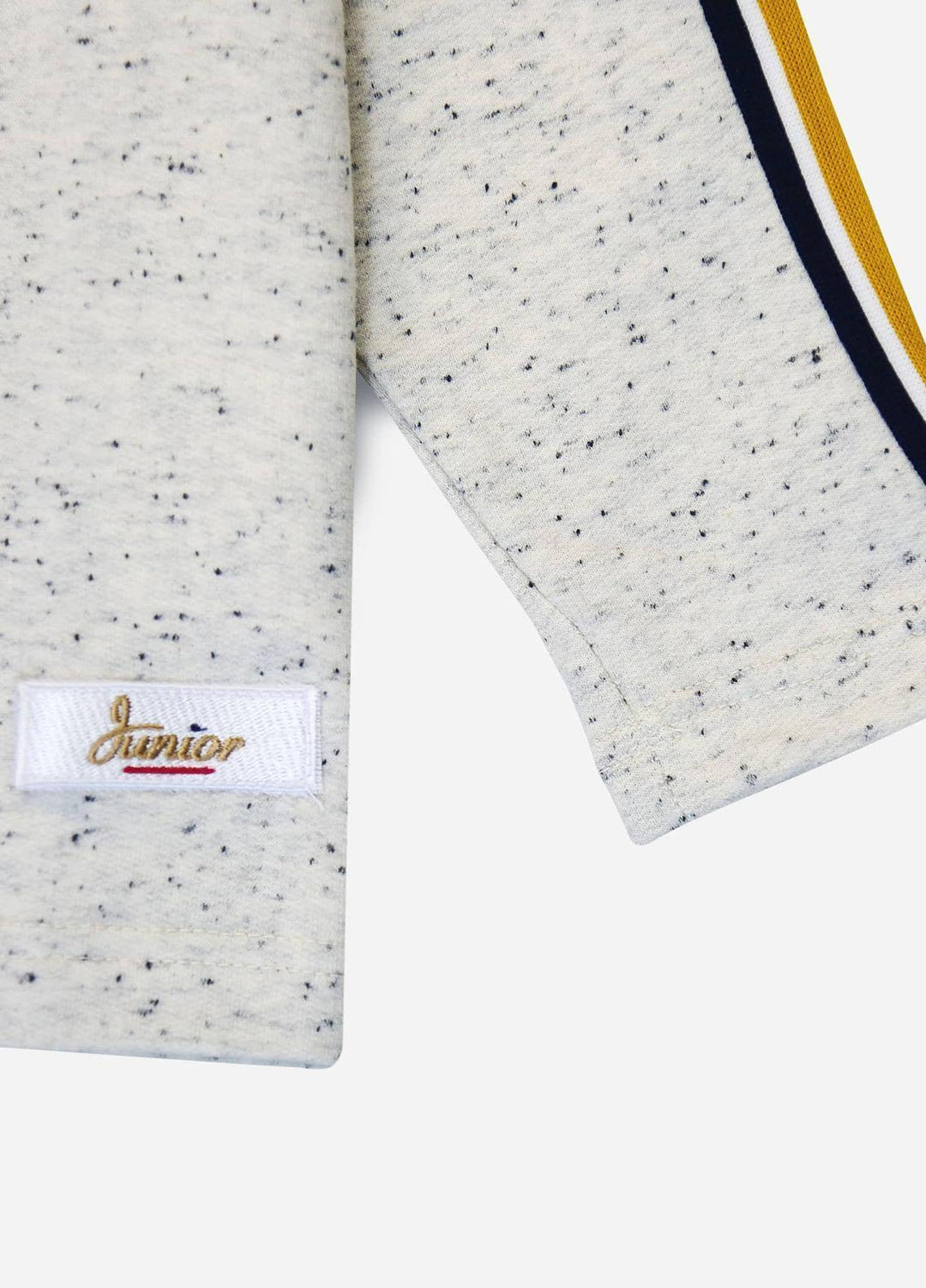 Brumano   Sweat Shirt for Kids -  JNR-0093 Offwhite Sweatshirt With Yellow Stripe Detailing