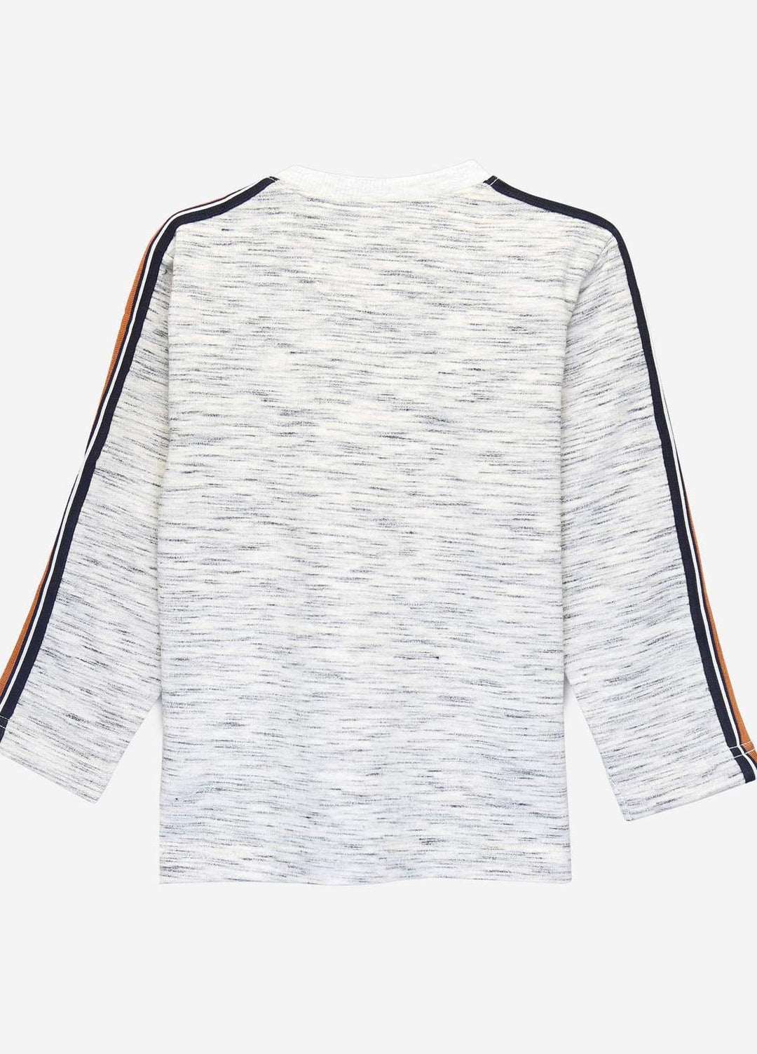 Brumano   Sweat Shirt for Kids -  JNR-092 Inject Patterned Sweatshirt With Orange Stripe Detailing
